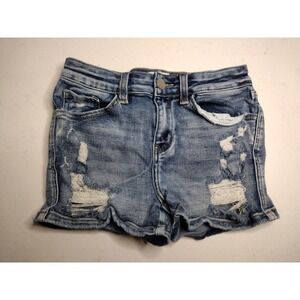 BKE Youth Denim Shorts Distressed Blue Jean Cutoffs Size 16
